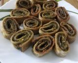 A picture of step 7 of Palak methi chapati bhakharwadi.