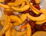 A picture of step 2 of Moroccan chicken and pumpkin with quinoa.