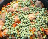 Sütőben sült csirkés rizseshús/ Paella recept fázis 7 fotója