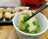 A picture of step 7 of Akashiyaki with Kiharu's Special Dashi.