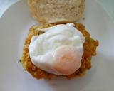 Veggie fritters and poached egg in a bun recipe step 5 photo
