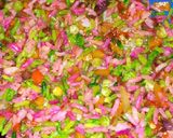 A picture of step 6 of Rainbow fried rice.