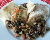 Foto del paso 5 de la receta: Hojas de col con verduras y bechamel gratinada
