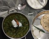 पालक बथुआ का साग (Palak Bathua ka saag recipe in Hindi) रेसिपी चरण 6 फोटो