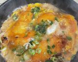 A picture of step 6 of Chicken Katsu Donburi.