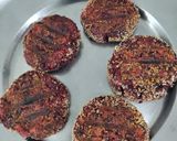 A picture of step 7 of Beetroot kabab.