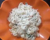 A picture of step 5 of Chessy pasta.