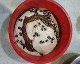 A picture of step 3 of Choco marble cake with minty vanilla (Eggless).