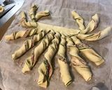 Une image de l'étape 6 de « Crabe » feuilleté au jambon blanc et pesto de fanes de radis.