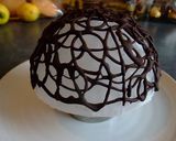 A picture of step 4 of Spherical Chocolate & Orange Cake.