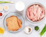 A picture of step 1 of Oven-Baked Chicken Dippers with a Creamy Chive Dip.