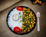 A picture of step 8 of Rice- chole curry (Chole-chawal).