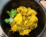 A picture of step 8 of SARSON SAAG CABBAGE SABZI...