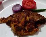 A picture of step 3 of Pomfret fish fry.