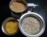 A picture of step 1 of Banana Stem Dal.