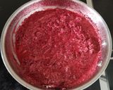 A picture of step 5 of Beetroot pachadi.