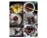 A picture of step 1 of Choco dip moong dal with crumble oreo.