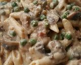 A picture of step 8 of Vickys Creamy Mushroom Pasta, GF DF EF SF NF.