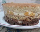 Foto del paso 8 de la receta: Torta de cumpleaños: duraznos con crema y dulce de leche