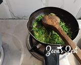 A picture of step 3 of Hyderabadi Maash ki Daal with Methi.