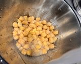 A picture of step 1 of Lebanese Balila (chickpeas with garlic and olive oil) - under 30 minutes.