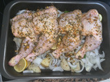 Pollo al horno a las finas hierbas con guarnición