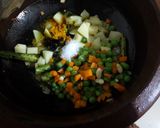A picture of step 3 of Mixed Vegetables Poha.