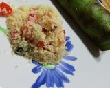Foto del paso 3 de la receta: Panqueques de espinaca con cuscus