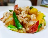 鳳梨蝦仁炒蘆筍的食譜步驟4照片