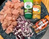 Foto del paso 1 de la receta: Curry de pavo y arroz con tierra de almendras y pasas