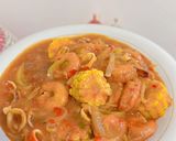 Foto langkah ke 6 dari resep Udang Cumi saus padang.