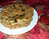 A picture of step 4 of Moong & Chana dal cheela.