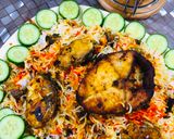 A picture of step 3 of Fish tikka biryani.