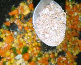 A picture of step 4 of Egg fried Rice with mayo garlic sauce.