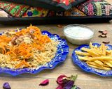 A picture of step 9 of Kabuli Pulao.