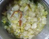 A picture of step 3 of Leek and Sweet Potato Soup.
