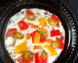 A picture of step 3 of Thin crust thepla pizza.