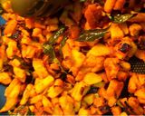 A picture of step 4 of Yam stir fry (In Malayalam…chena mezhukkupuratty).