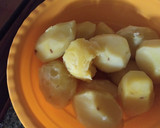 A picture of step 1 of Viazi karai with chickpea flour #theme challenge.