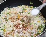 A picture of step 5 of Vegetables Fried Rice.