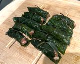 A picture of step 4 of Vietnamese Beef Wrapped in Betel Leaves! (Bò Lá Lốt).