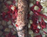 Foto del paso 6 de la receta Solomillo de pavo y jamón con patatas, pasas y piñones (horno)