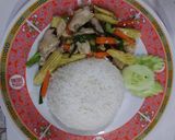 รูปขั้นตอนการทำที่ 6 ของ ไก่ผัดยอดข้าวโพดราดหน้าข้าว
