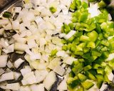 A picture of step 2 of Bok Choy Soup with Chick Peas.