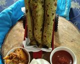 A picture of step 4 of Palak Paratha.