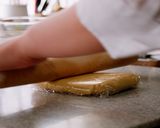 A picture of step 4 of Mango Frangipane Tart | Gorgeous Orange Yellow Tart.