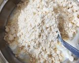 A picture of step 3 of Onion- potato kadhi (punjabi kadhi).