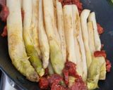 Une image de l'étape 2 de Gratin d'asperges au chorizo.
