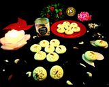 A picture of step 8 of Instant Kesar Peda.
