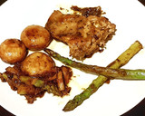 Foto del paso 12 de la receta: Lomos de conejo a la mandarina y salsa al pesto con guarnición